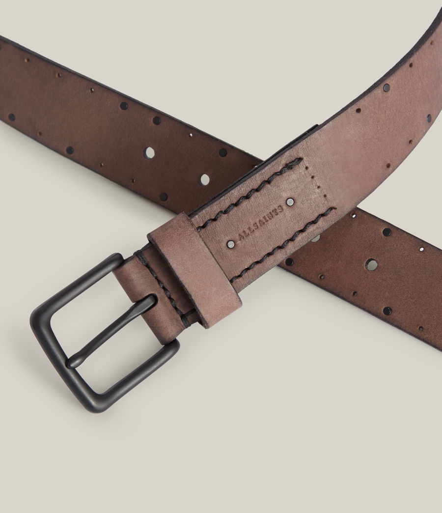 Mens Leif Leather Belt (black) - Image 3