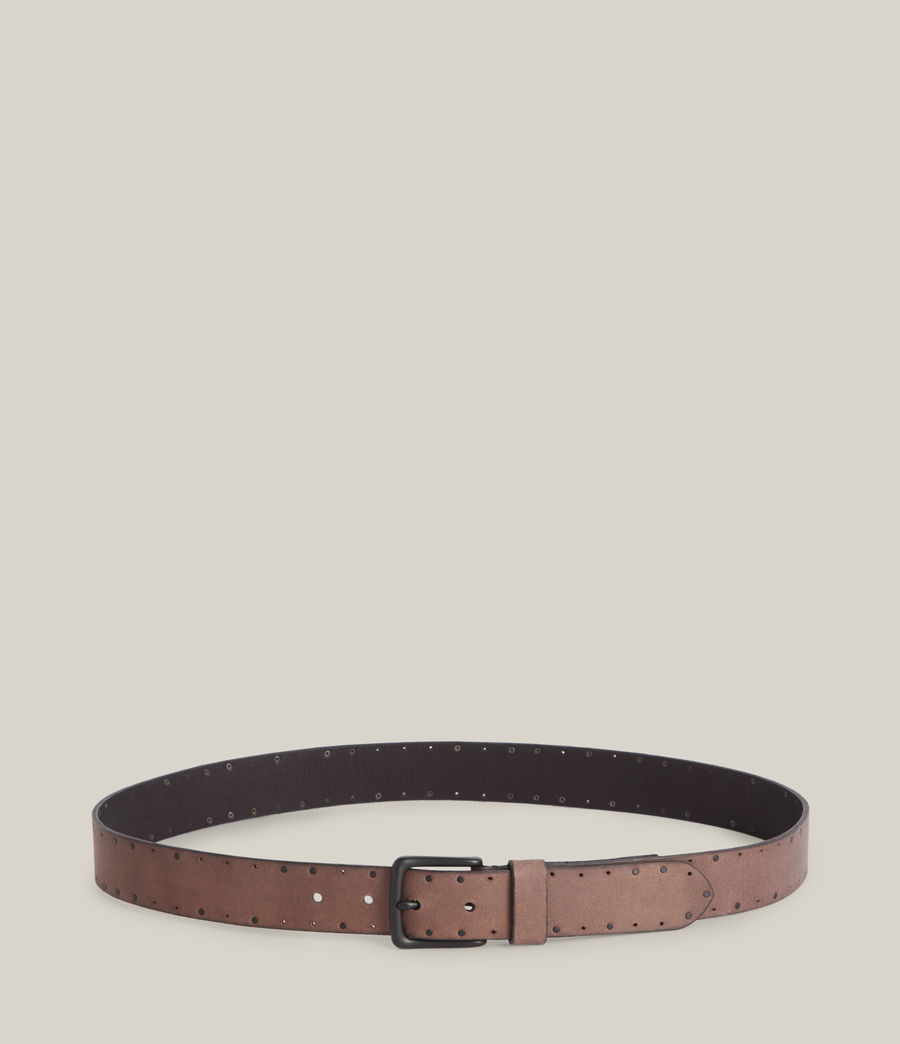 Mens Leif Leather Belt (black) - Image 4