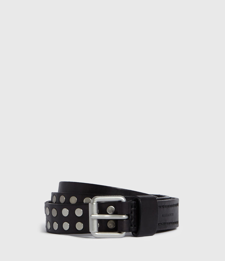 mens black soft leather belt