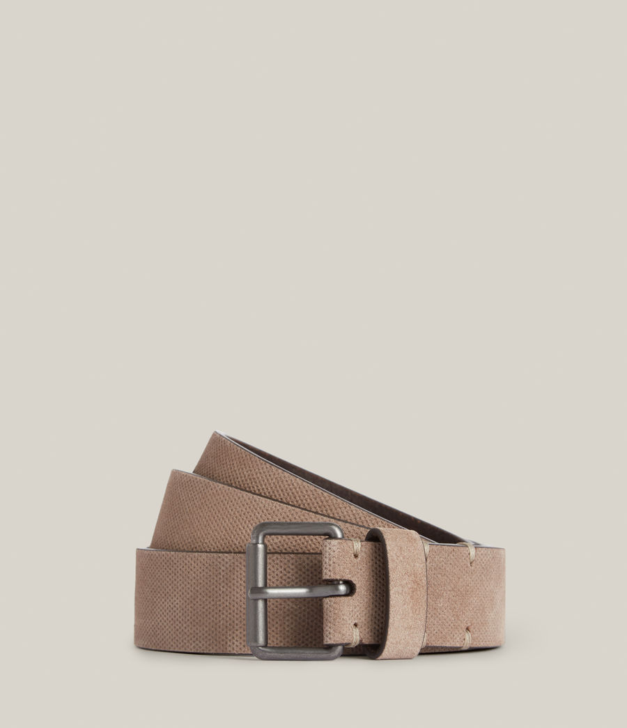 Mens Asher Suede Belt (taupe) - Image 1