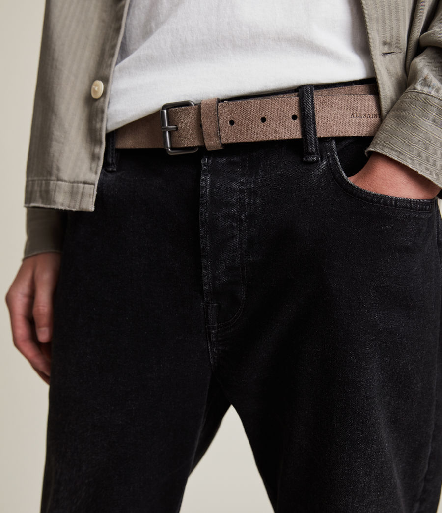 Mens Asher Suede Belt (taupe) - Image 2