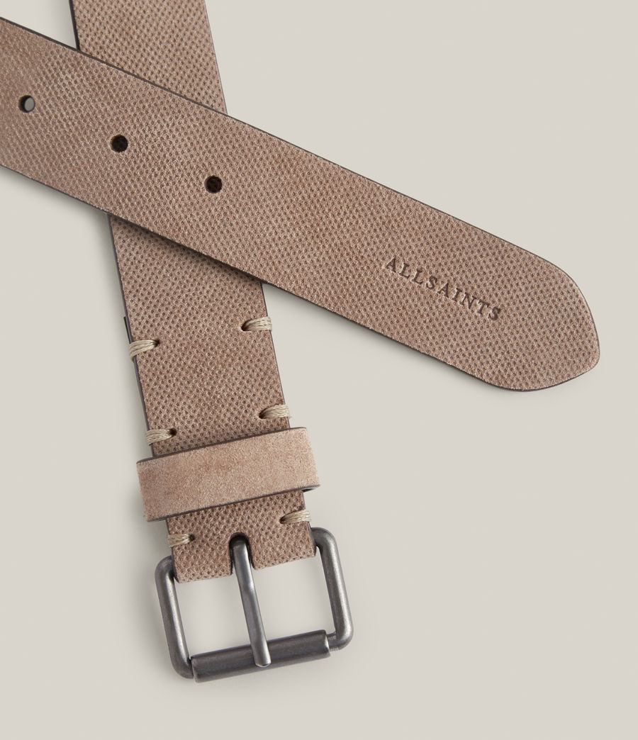 Mens Asher Suede Belt (taupe) - Image 4