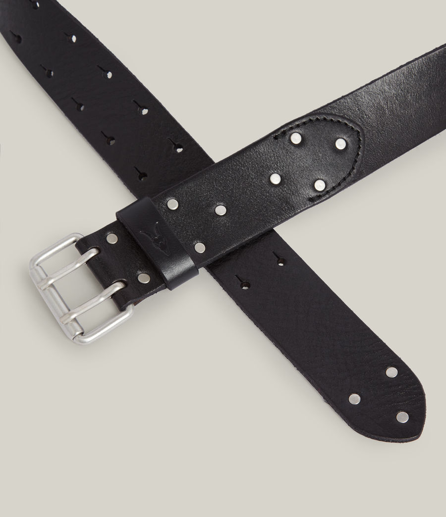 Mens Hayes Leather Belt (black) - Image 3
