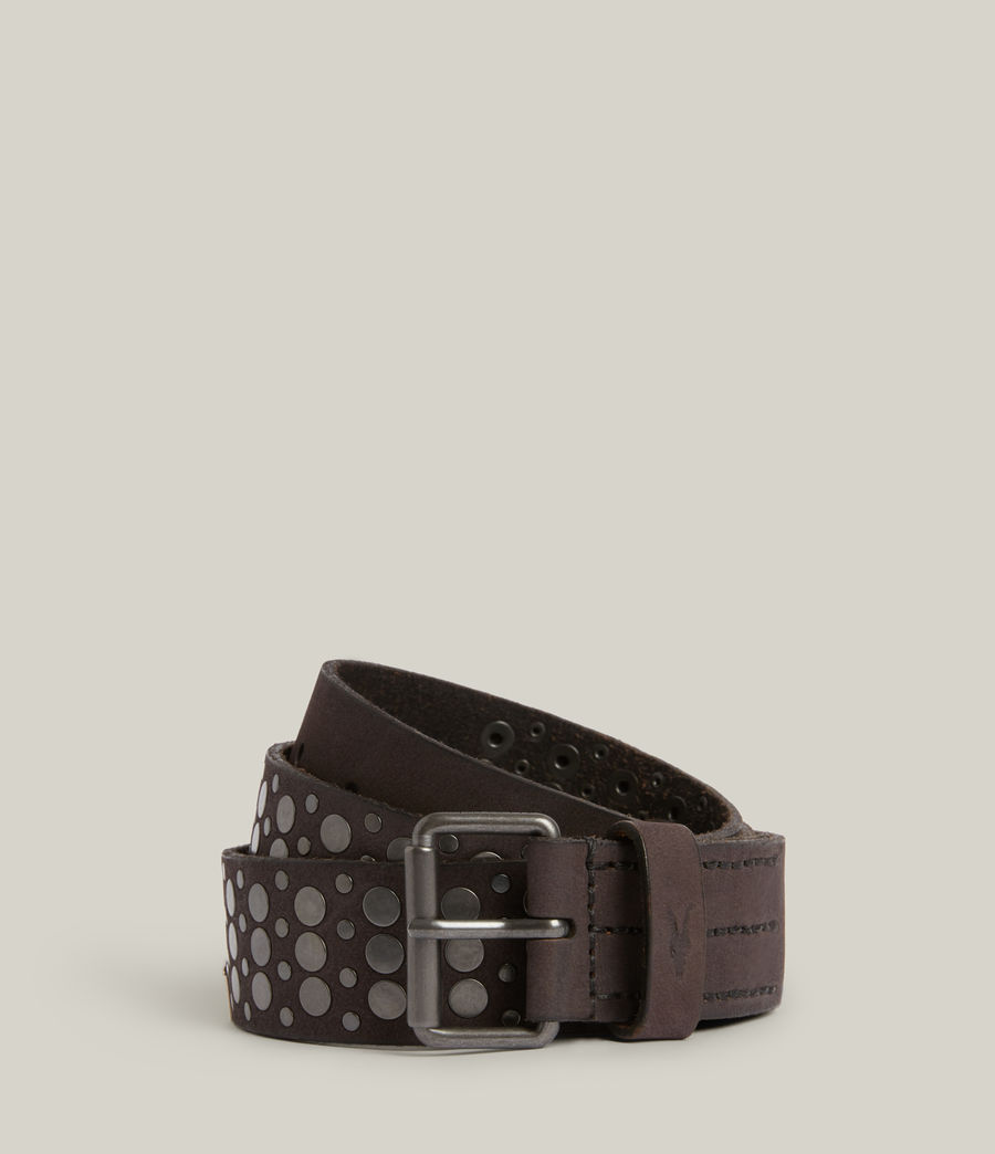 Herren Heath Leather Belt (black_dk_gunmetal) - Image 1