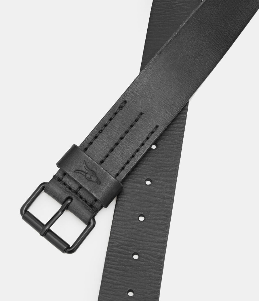 Men's Dunston Leather Belt (black) - Image 4