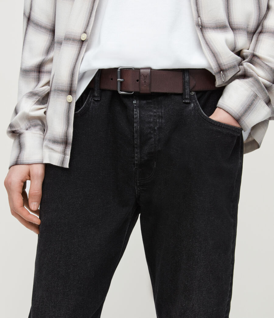 Mens Dunston Leather Belt (brown) - Image 2