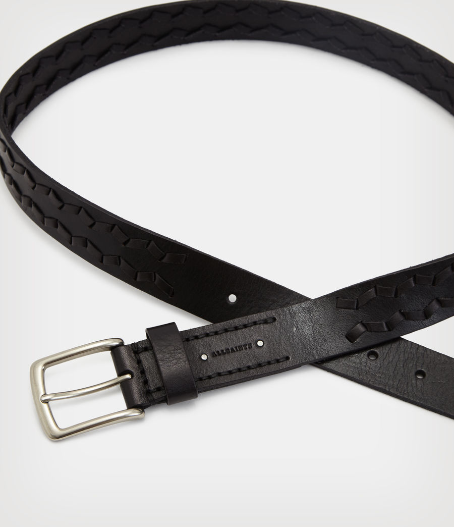 Mens Buster Leather Belt (black) - Image 5