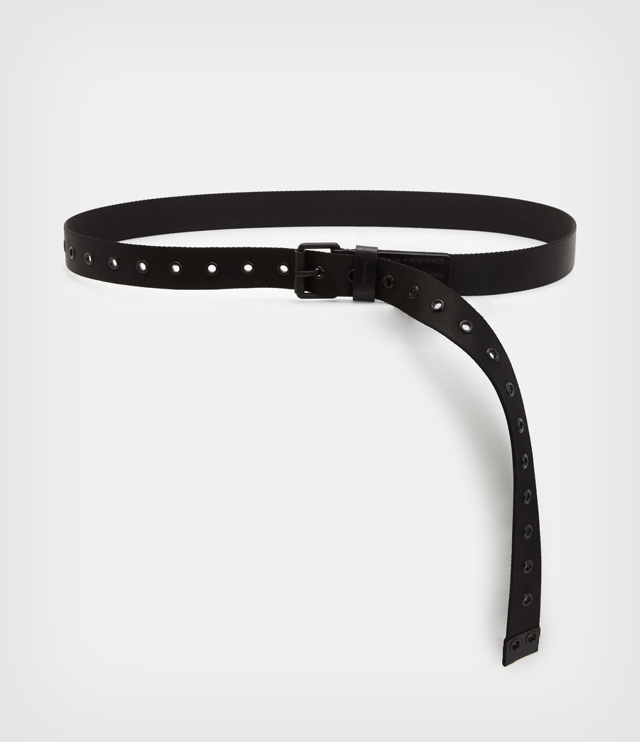 Men's Jesse Webbing Leather Belt (black) - Image 2