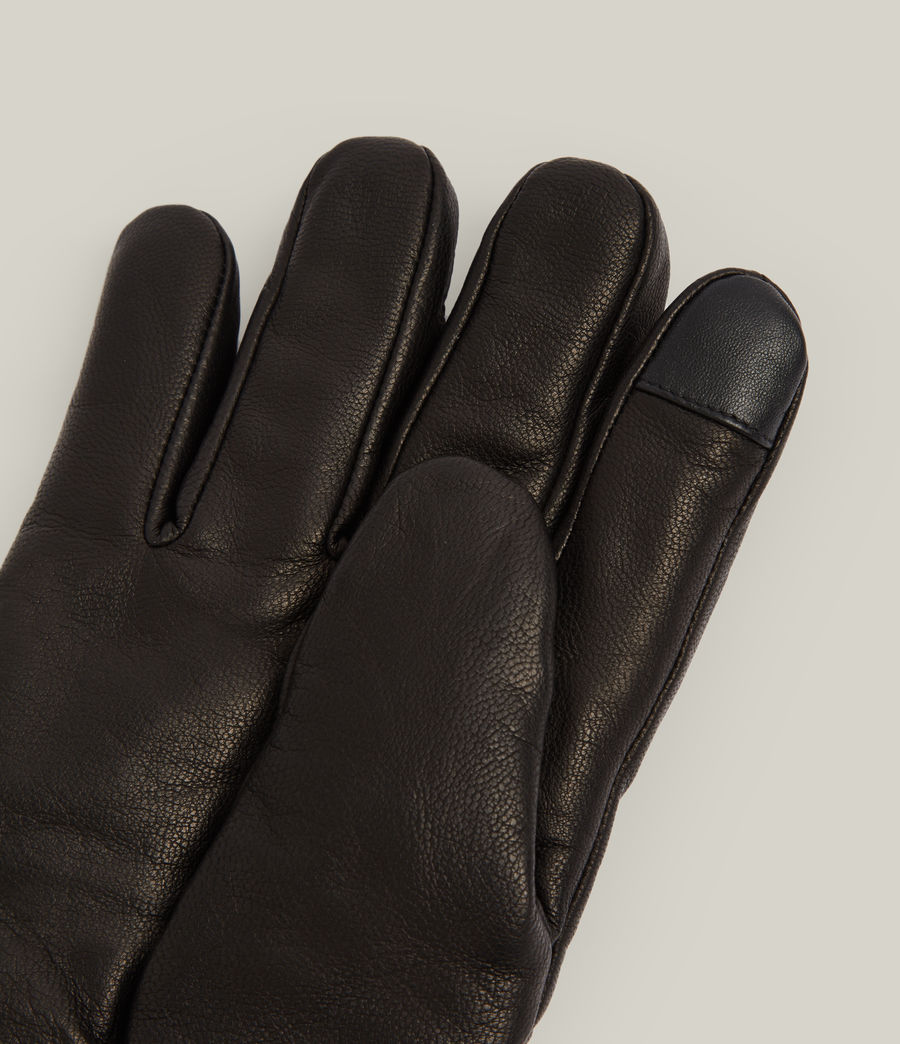 Men's Leo Leather Gloves (black) - Image 4