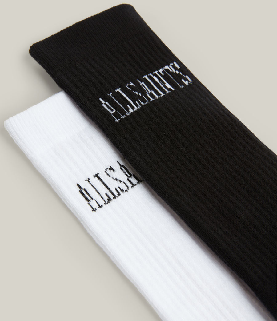 Mens State Logo 2 Pack Sport Socks (black_white) - Image 2