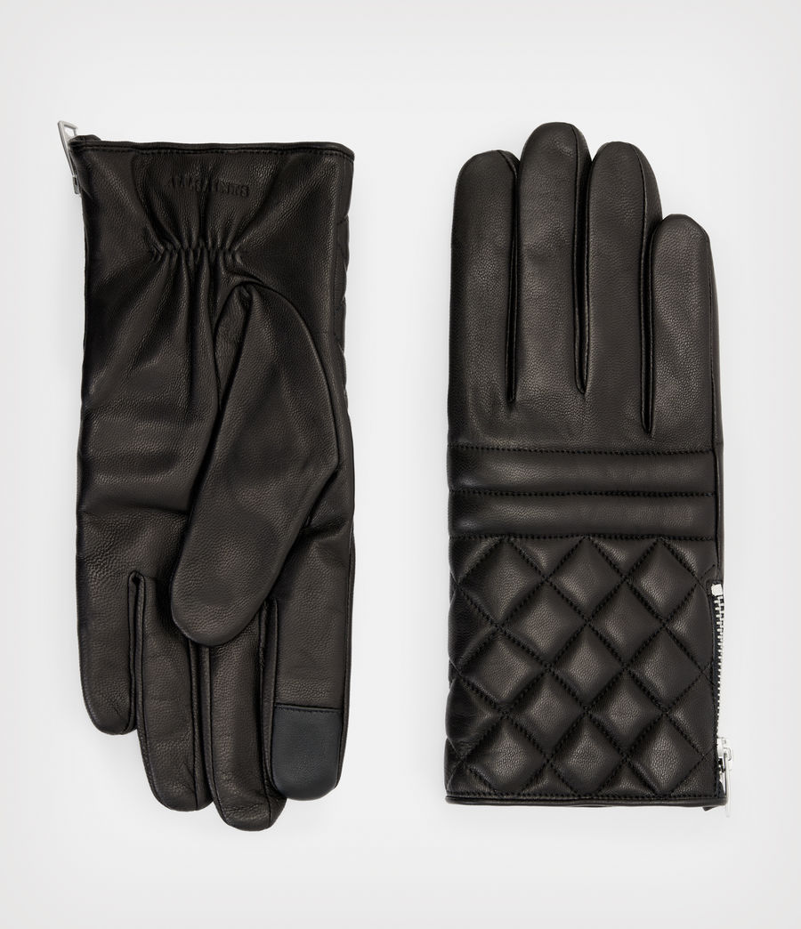 quilted leather gloves