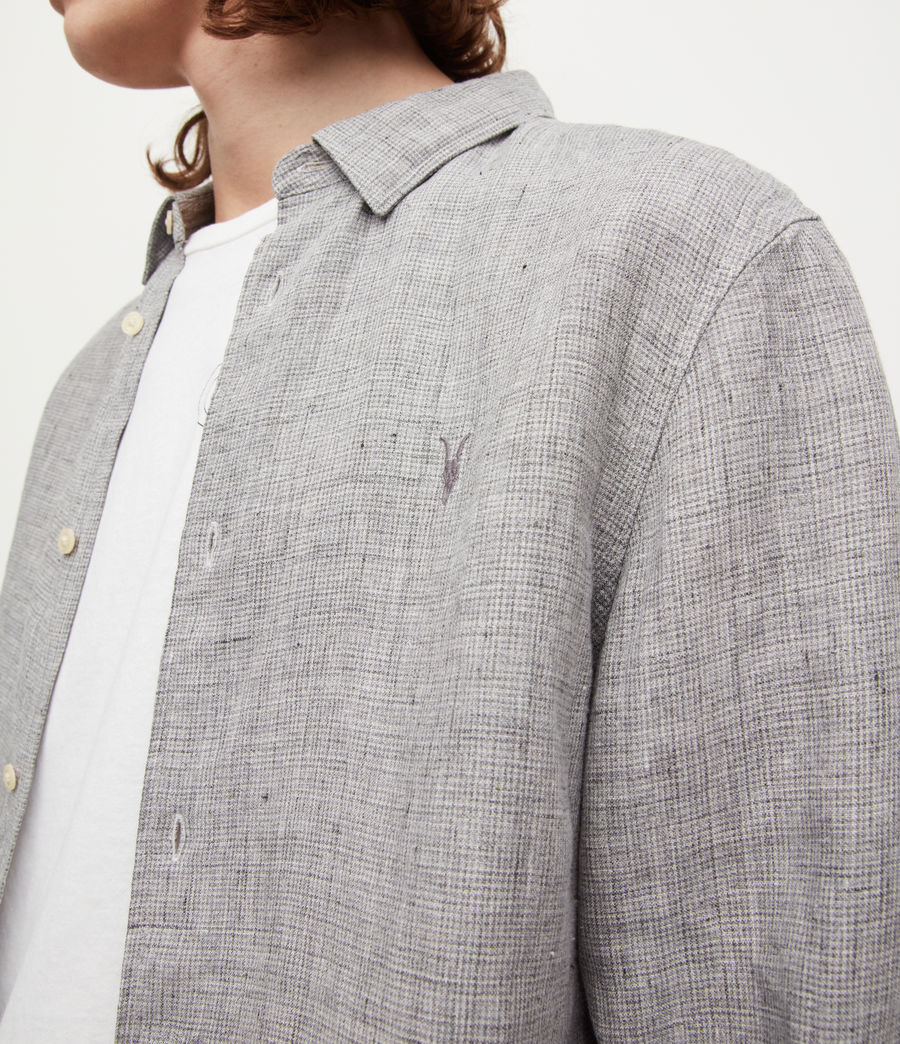 Mens Haku Linen Shirt (zen_grey) - Image 2