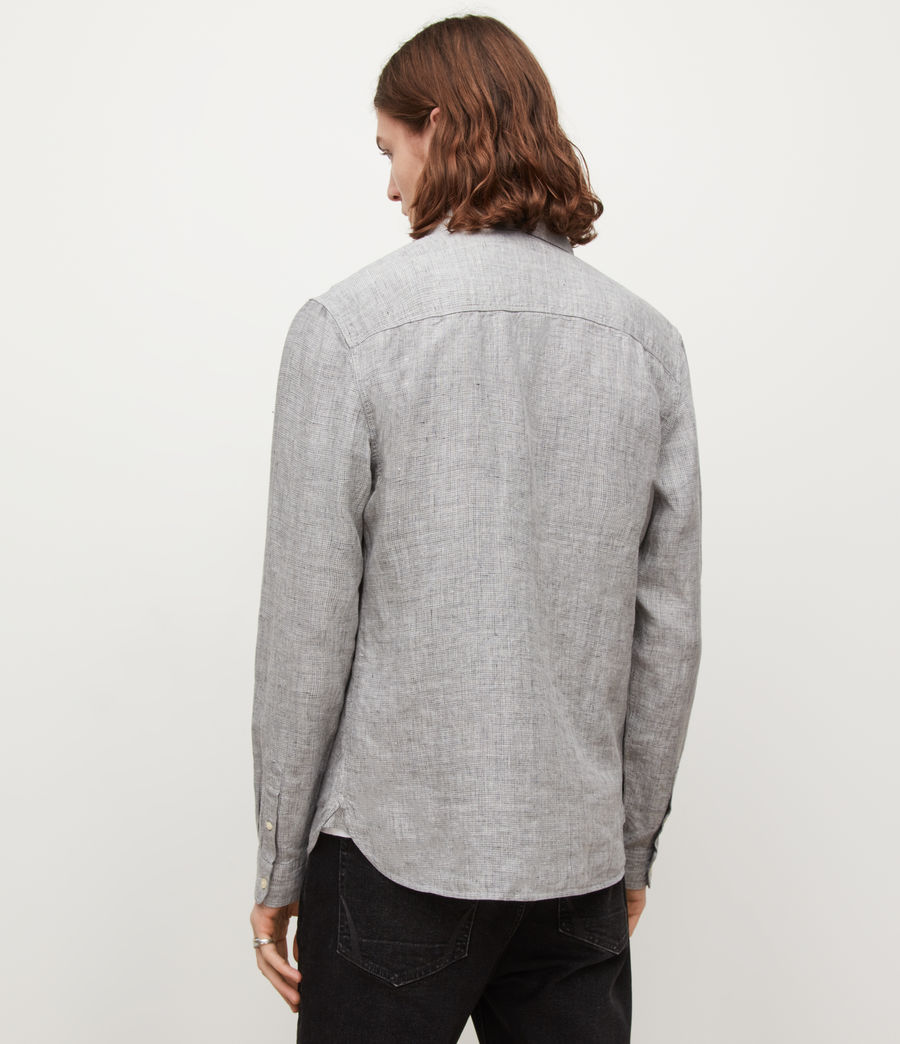 Mens Haku Linen Shirt (zen_grey) - Image 4