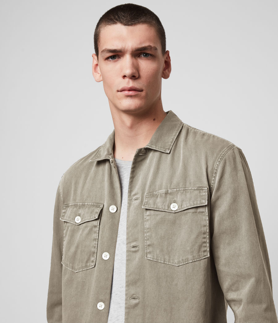 sage green men shirt