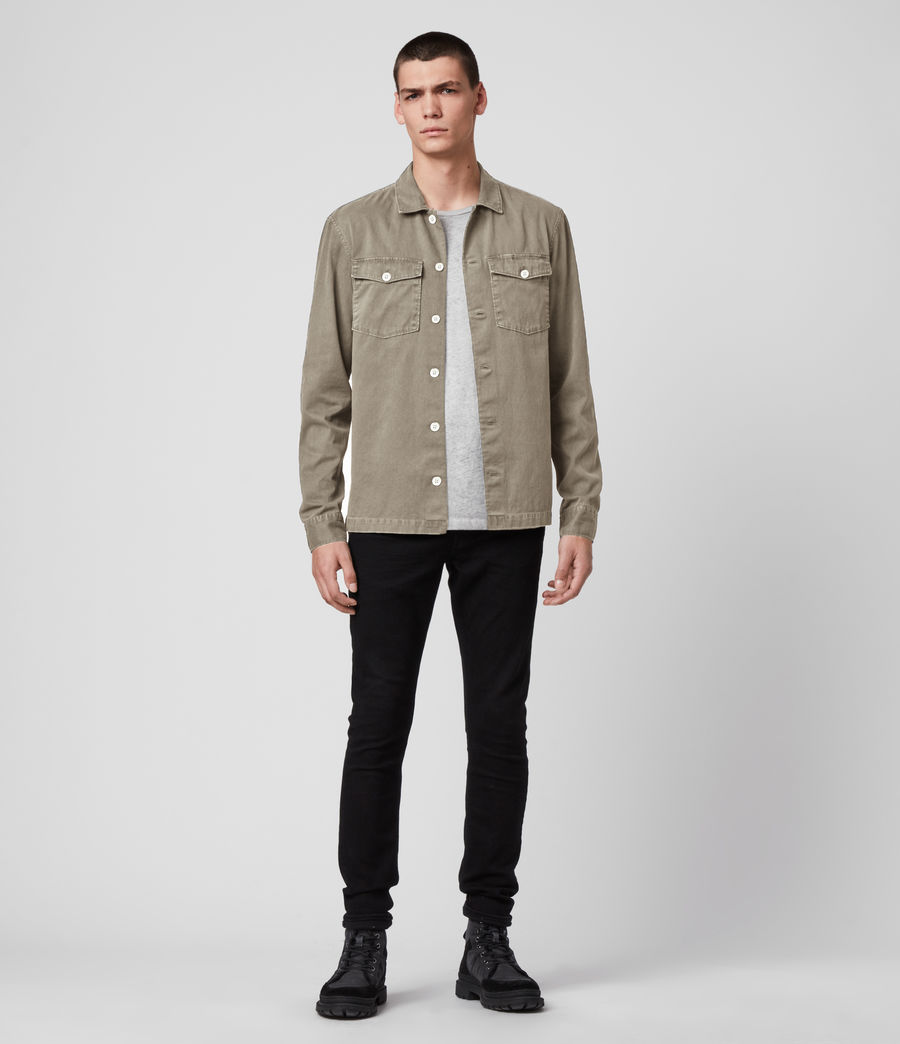 ALLSAINTS UK: Mens Spotter Shirt (thyme_green)