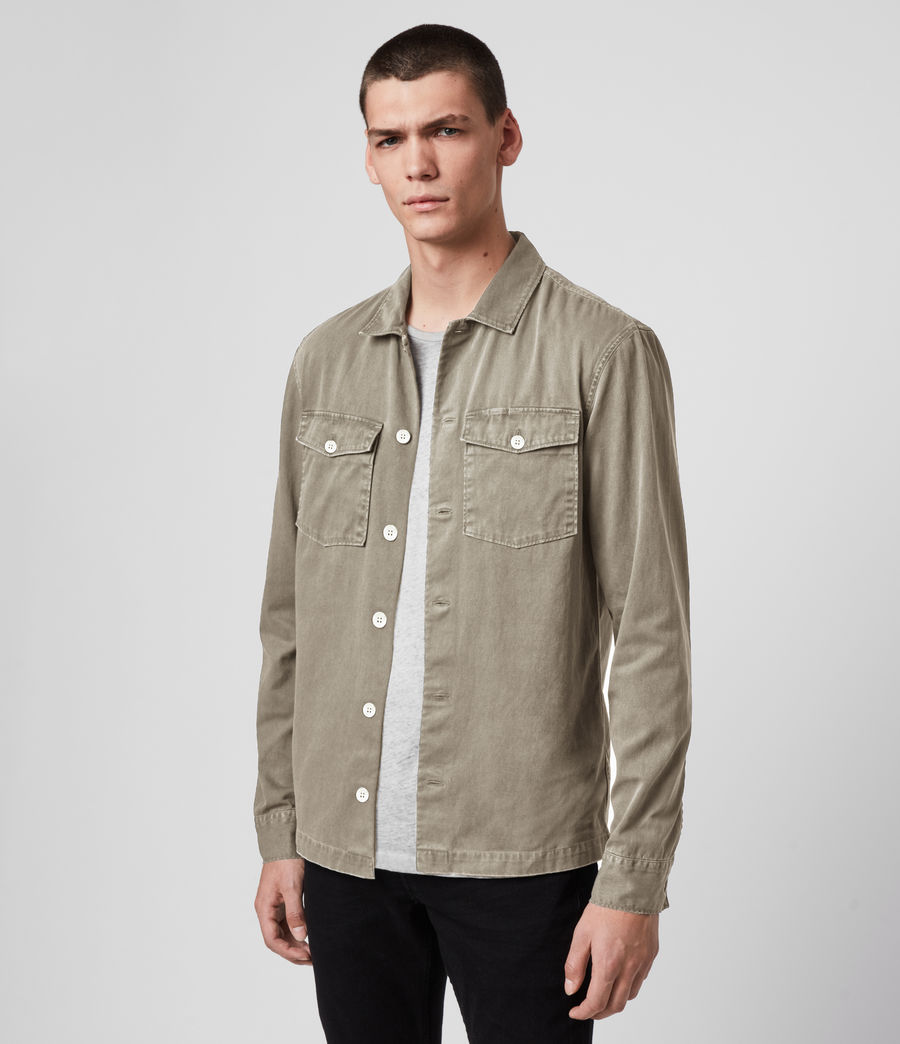 all saints green shirt