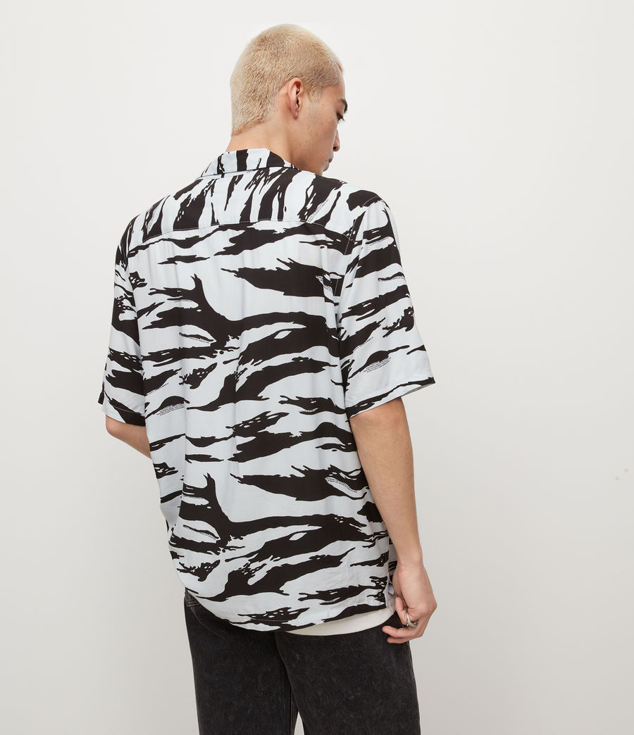 Herren Tekisuto Tiger Stripe Shirt (ecru_white) - Image 4