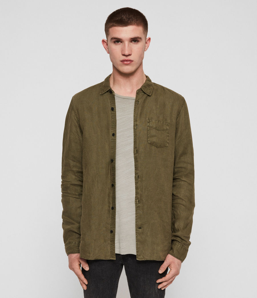 ALLSAINTS UK: Mens Warwick Shirt (cargo_green)