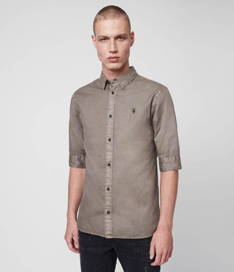 long button up shirt mens