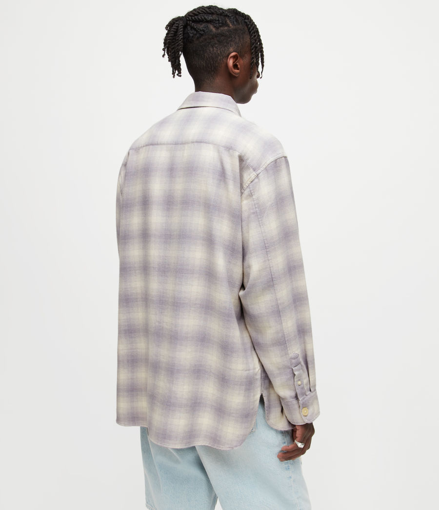 Men's Shasta Check Overshirt (bleached_lilac) - Image 6