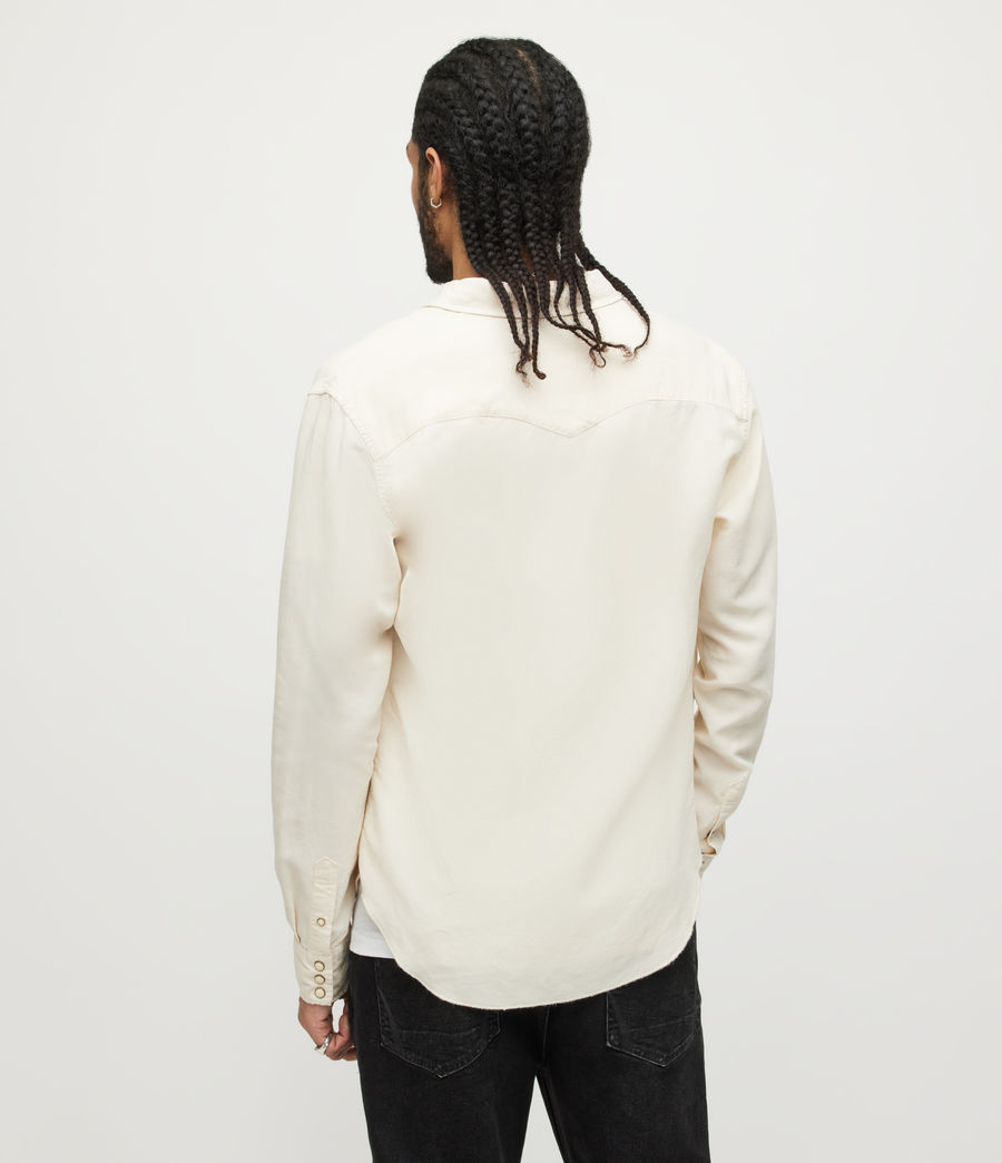 Men's Bitterwater Linen Blend Shirt (elderflower_white) - Image 4