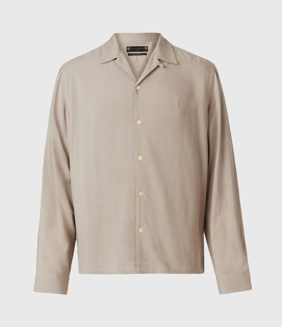 camp collar long sleeve shirt