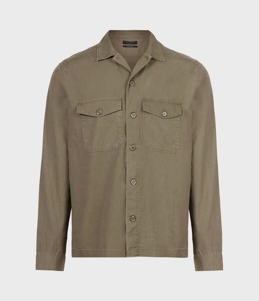 ALLSAINTS US: Mens Cadre Shirt (forest_brown)