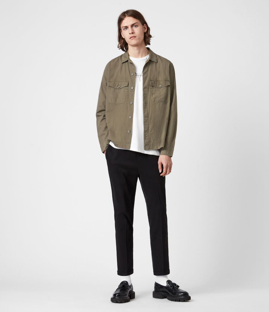 ALLSAINTS US: Mens Cadre Shirt (forest_brown)