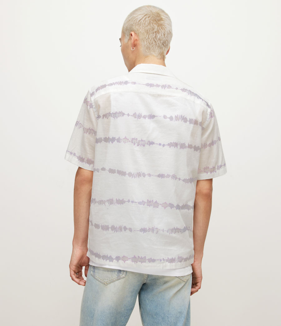 Mens Swell Tie Dye Print Shirt (cloud_white) - Image 5
