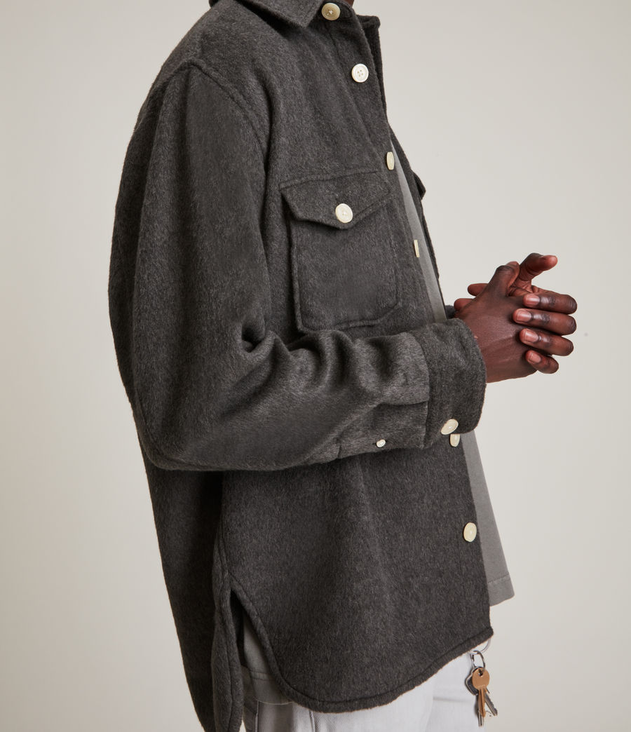 Men's Dillingham Wool Blend Overshirt (charcoal) - Image 2