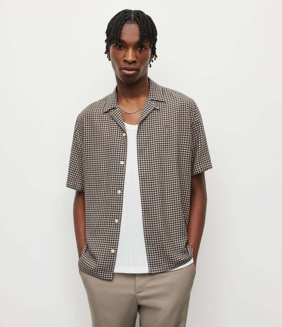 Men's Glendale Checked Shirt (pale_taupe) - Image 1