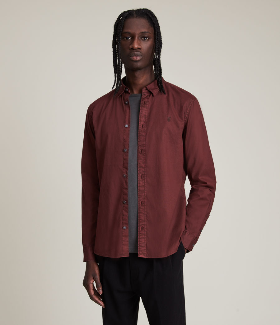 Mens Hawthorne Stretch Fit Shirt (charred_red) - Image 1
