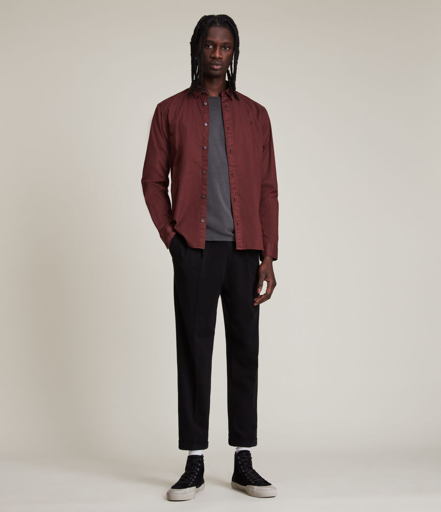 Mens Hawthorne Stretch Fit Shirt (charred_red) - Image 3