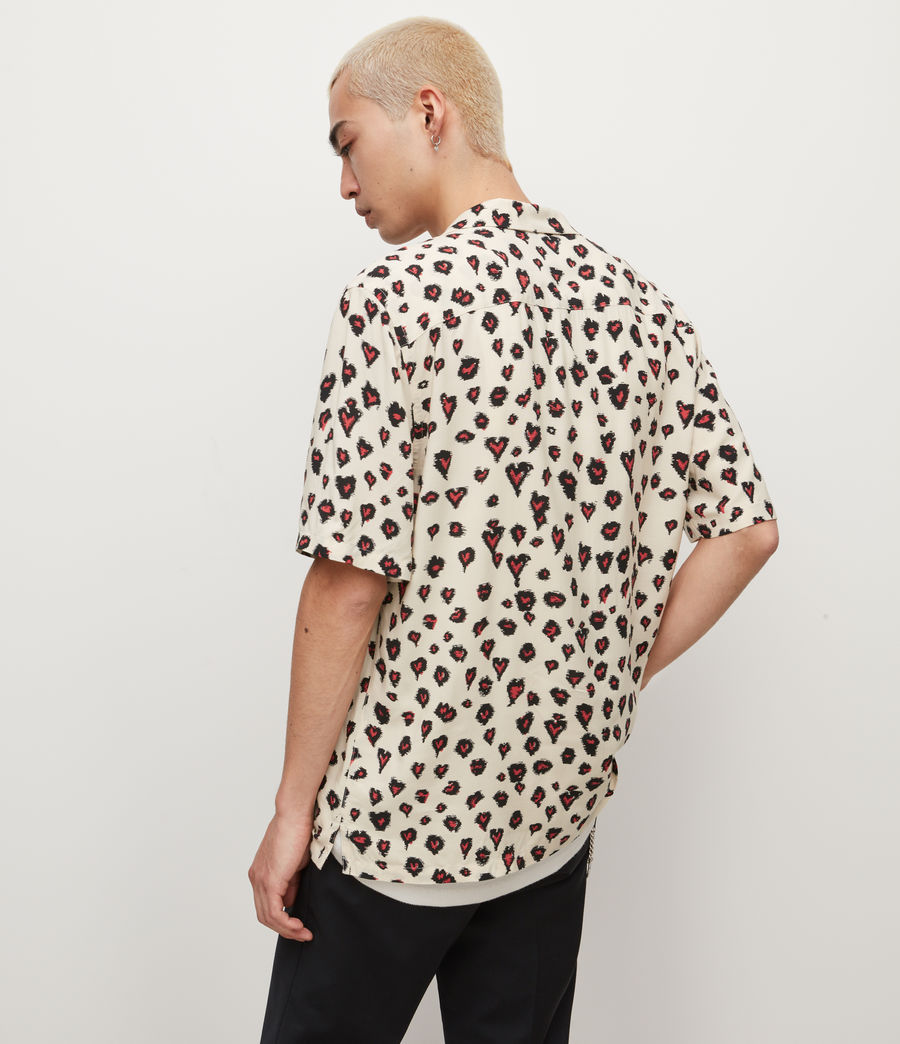 Men's Romansu Heart Leopard Shirt (ecru) - Image 5