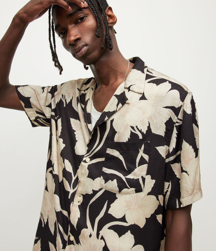Men's Giardino Floral Shirt (jet_black) - Image 2