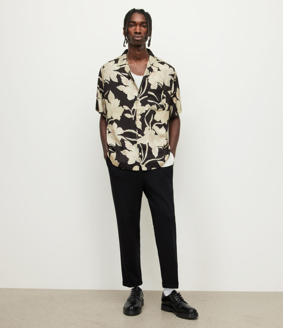 Men's Giardino Floral Shirt (jet_black) - Image 3
