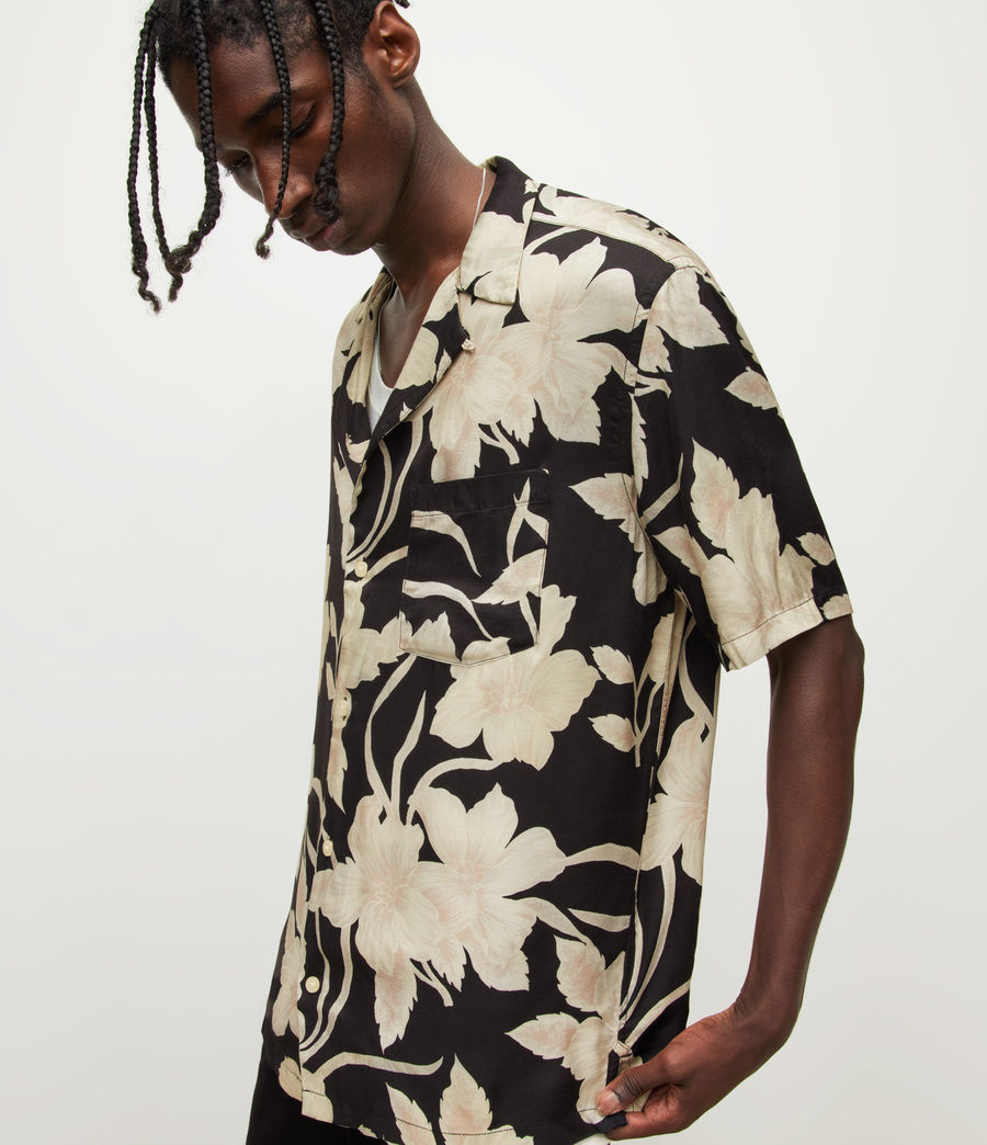 Men's Giardino Floral Shirt (jet_black) - Image 5