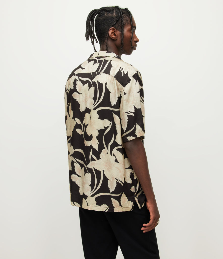 Men's Giardino Floral Shirt (jet_black) - Image 6