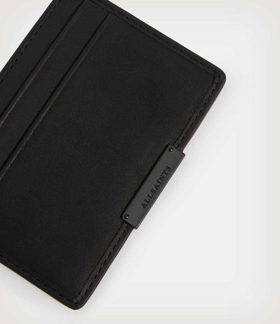 Men's Dove Leather Cardholder (black) - Image 3
