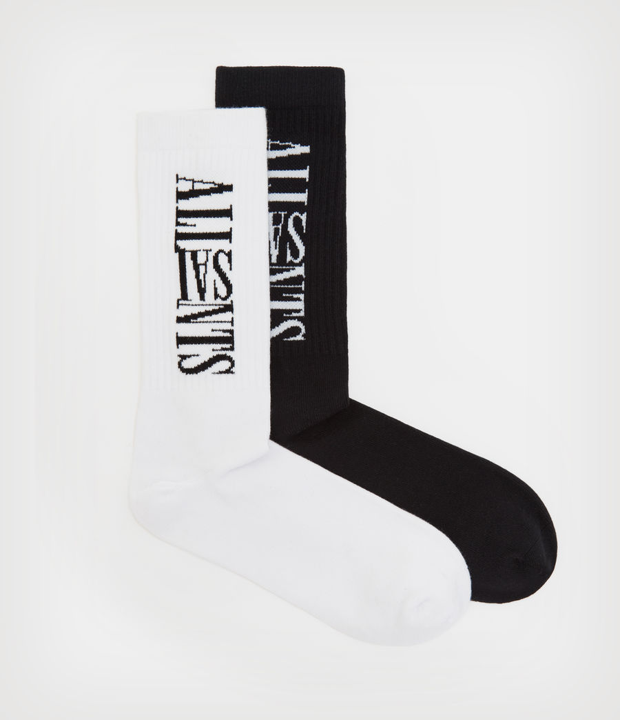 Mens Oppose Sport Socks 2 Pack (black_white) - Image 1