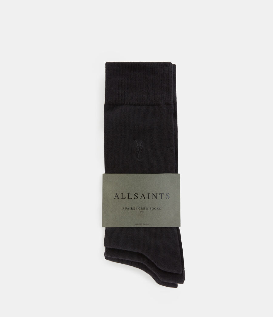 Men's Adan Ramskull Socks 3 Pack (black_black_black) - Image 3
