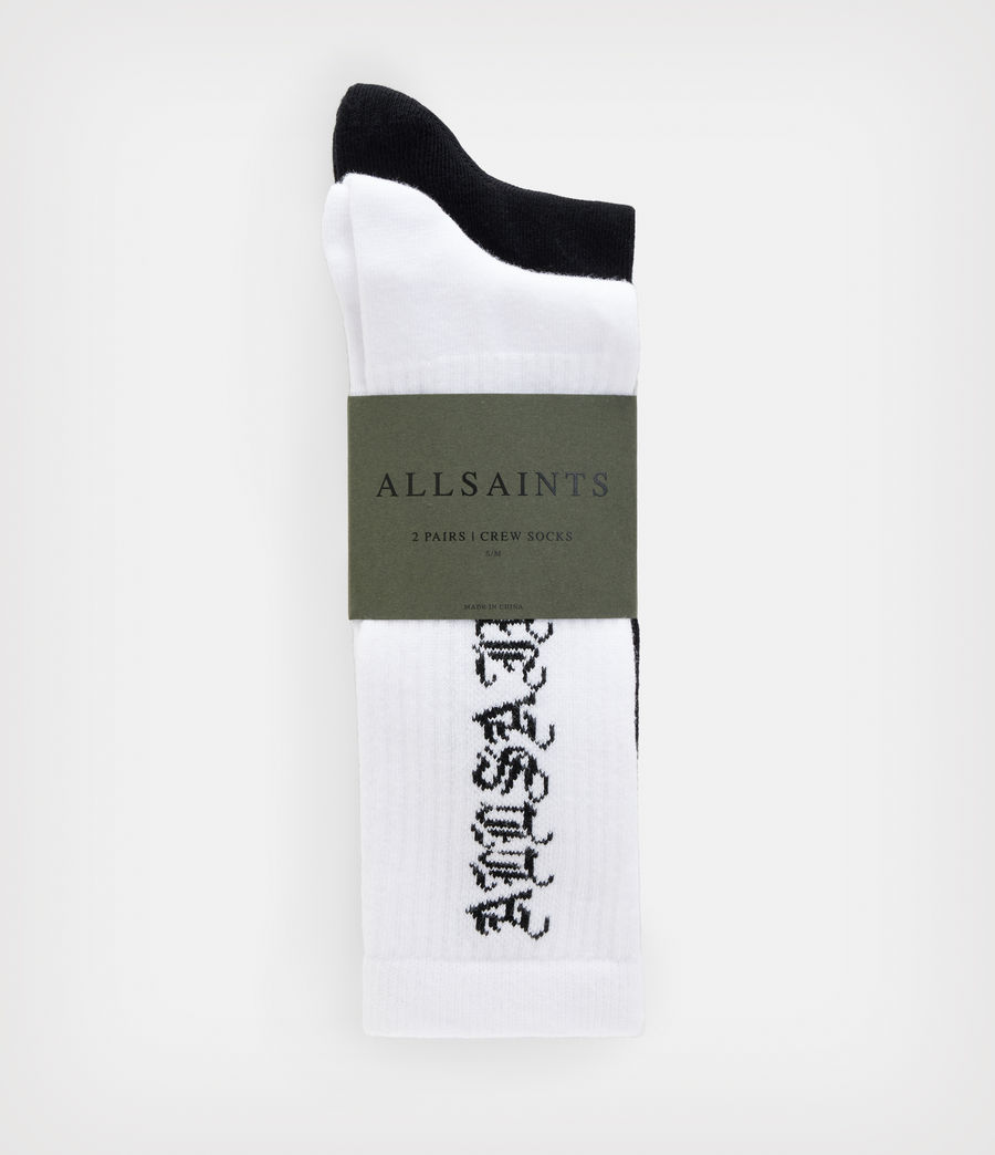 Mens Lincoln Sports Socks 2 Pack (black_white) - Image 3