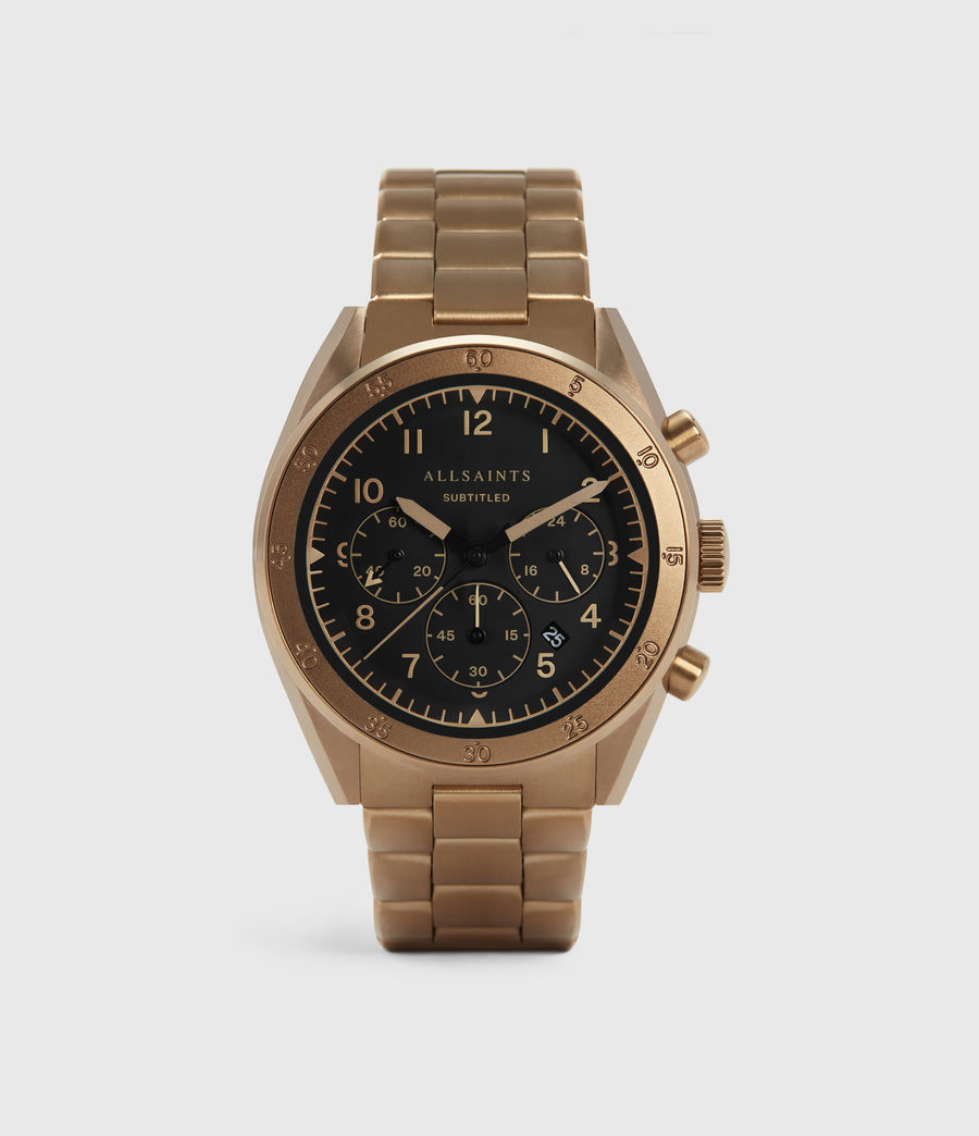 Men's Subtitled VI Khaki Stainless Steel Watch (bronze) - Image 1