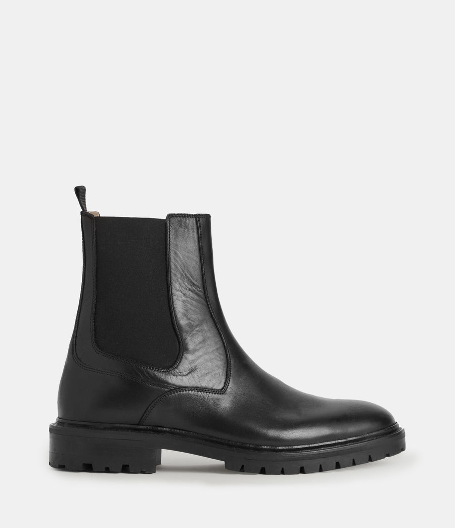Mens Melos Leather Chelsea Boots (black) - Image 1