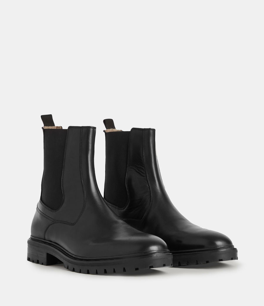 Mens Melos Leather Chelsea Boots (black) - Image 4