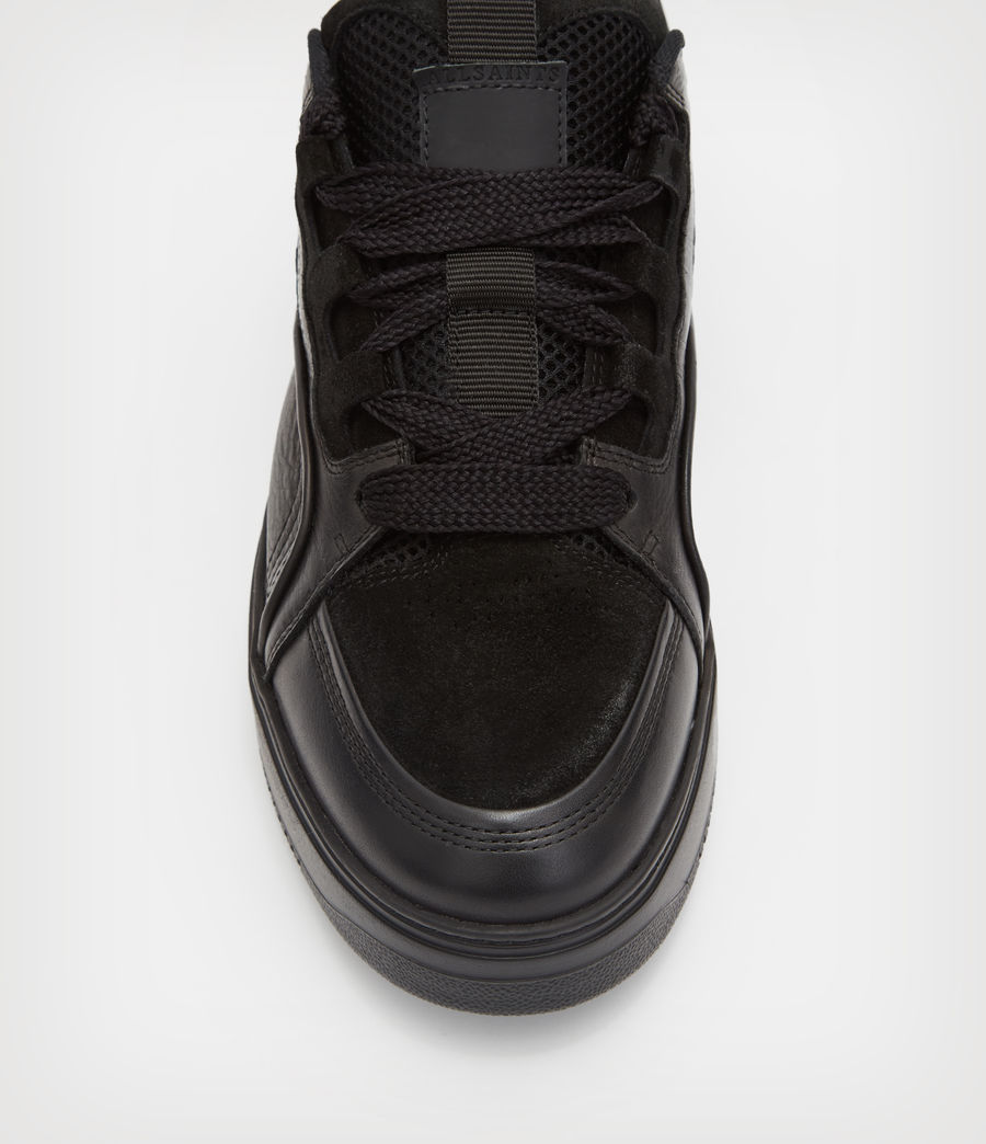 Mens Logan Suede Low Top Sneakers (black) - Image 3