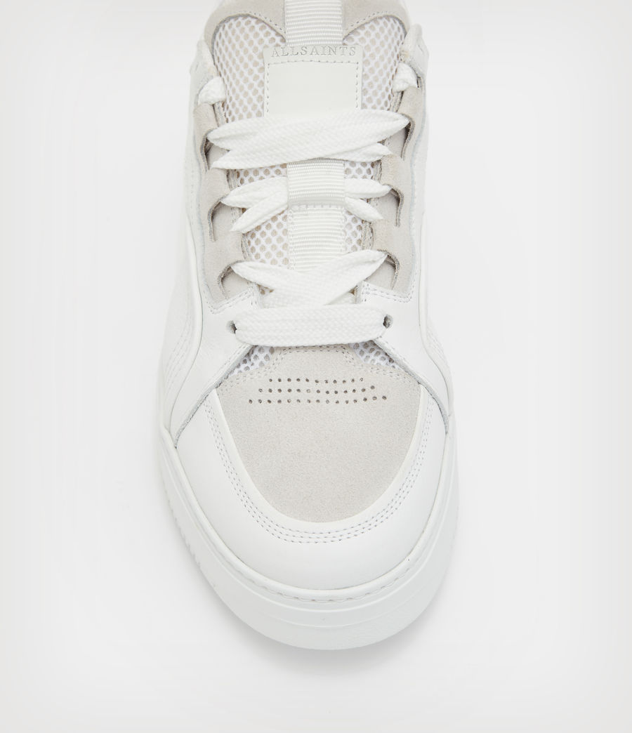 Mens Logan Suede Low Top Sneakers (white) - Image 3