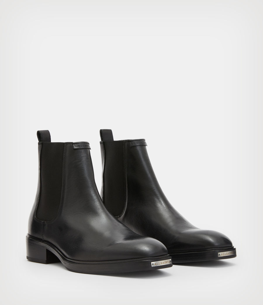 Mens Davy Leather Boots (black) - Image 3