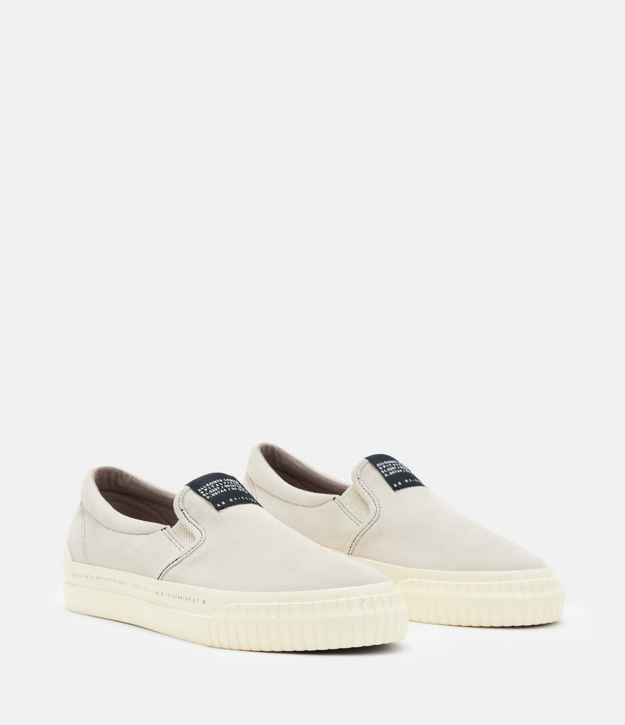 Mens Slip Suede Low Top Sneakers (chalk_white) - Image 4