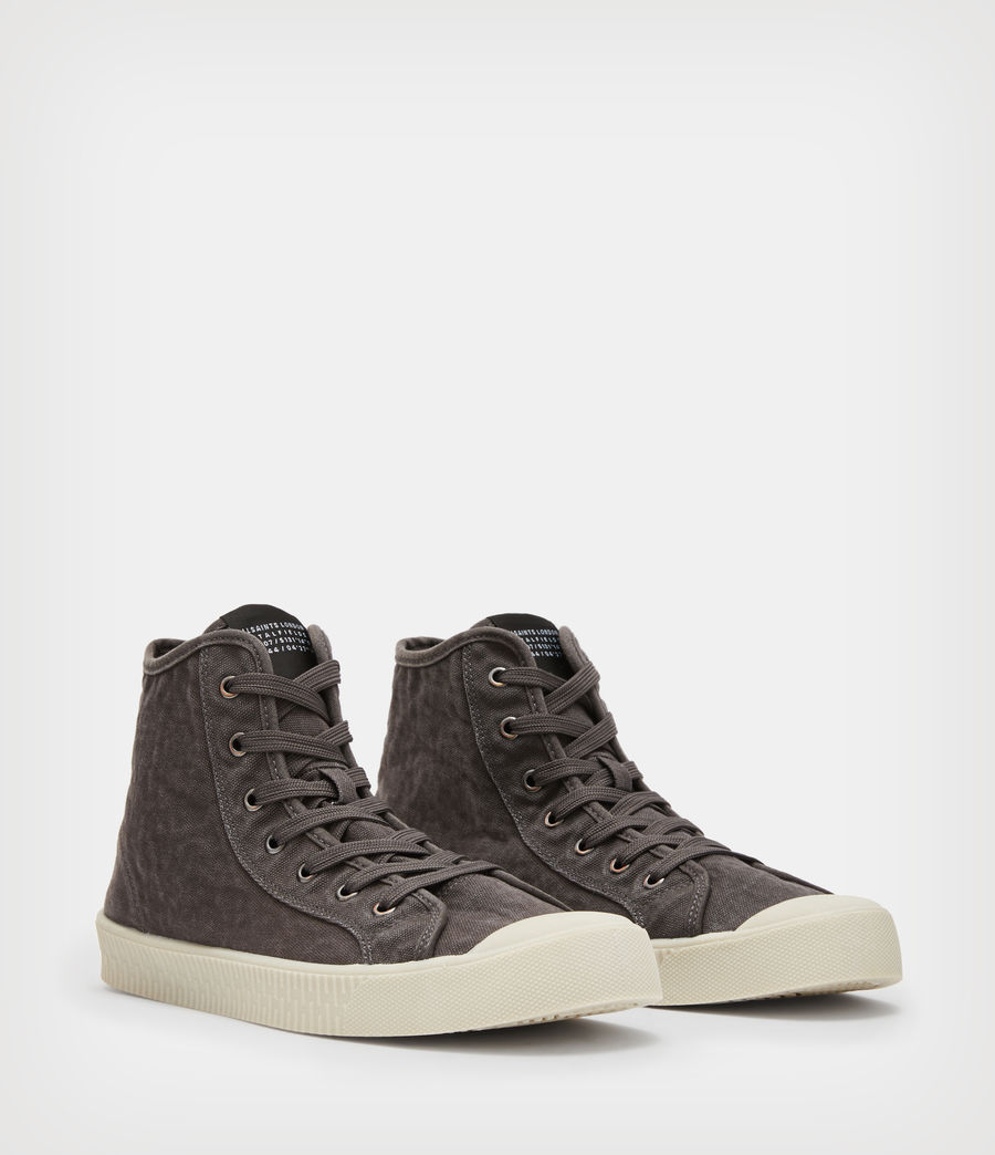 Mens Max High Top Canvas Sneakers (grey) - Image 5